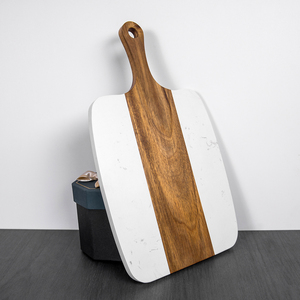 Tabla de Cortar de Madera de Acacia <span class=keywords><strong>Majan</strong></span> con Asa, Premium, Duradera, Gruesa, Rectangular, para Quesos y Charcutería, Ideal para Cocina y Regalo - Product Image 2