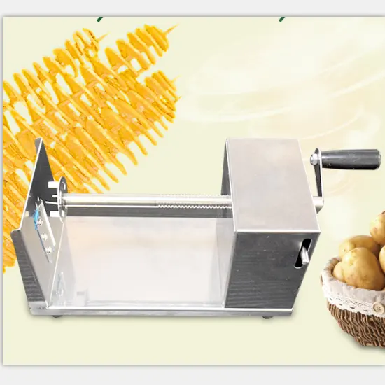 2024 gran oferta manual de acero inoxidable cortador de patatas en espiral cortador de verduras máquina cortadora de patatas fritas