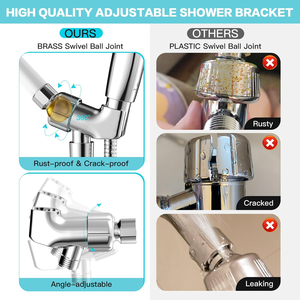 Bathroom <b>Accessories</b> High Pressure Chrome Handheld <b>Shower</b> Head 6 Setting With Long <b>Shower</b> Hose Complete Set - Product Image 3