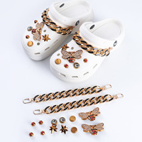 Style rétro européen bricolage chaussures accessoires Crocodile boucle abeille charme ensemble nouveau trou chaussures décorations Durable métal matériel