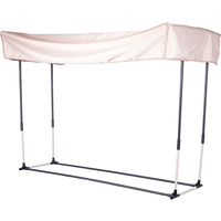 Chariot de Marché Pliant à Quatre Roues en Acier Carbone de Haute Qualité, Réglable, avec Auvent, Table de Vente Ambulante Pliable