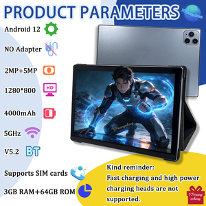 YPORANGECHENG Nouvelle tablette PC à écran capacitif de 10,1 pouces, processeur MTK Octa Core, Android 12.0, Wi-Fi, 3 Go/64 Go de stockage, 1280x800, utilisation professionnelle - Product Image 3