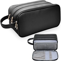 Sac de rangement de voyage en PVC PU de grande capacité avec fermeture à glissière étui de maquillage pour accessoire cosmétique étanche à la mode