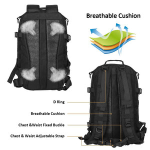 Custom Hot Sale 900d Oxford Hiking <b>Rucksack</b> Camouflage Pattern 45l Molle Pouch Fashionable Assault Pack Black Camping Tactical - Product Image 4