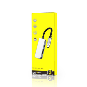 USB-C Hub 3-en-1 Convertisseur 4K Câble <span class=keywords><strong>adaptateur</strong></span> <span class=keywords><strong>HDMI</strong></span> avec blindage combiné USB 3.1 Type C pour Samsung Hu iPad <span class=keywords><strong>Mac</strong></span> NS - Product Image 6