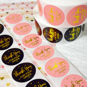 Kraft Paper Hot Stamping Adhesive Sealing Stickers Black White Blue Green Labels for Wedding <b>Gift</b> <b>Envelope</b> Decoration - Product Image 4