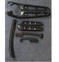 Moulures intérieures en véritable fibre de carbone, garniture de console centrale, panneau de seuil de porte pour BMW Série 3 E46 98~05, remplacement du tableau de bord, 2 portes