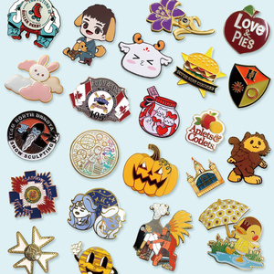 Nhà Sản Xuất Thiết Kế Riêng của Bạn Phim Hoạt Hình Thỏ Trâm Mạ Vàng Men Lưu Niệm Kim Loại Huy Hiệu Tùy Chỉnh Ve Áo Pin - Product Image 5