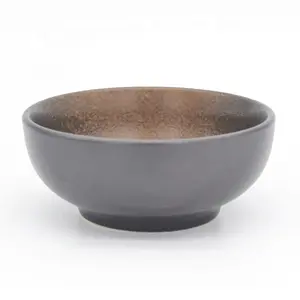 Muestra gratis proveedores 4,5 pulgadas estilo japonés de cerámica de forma redonda tazón de arroz