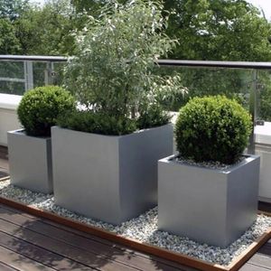 Pots à fleurs en fibre de verre personnalisés, jardinières d'intérieur et d'extérieur, pot à fleurs + pot + <span class=keywords><strong>XXL</strong></span> + pour extérieur, pot à fleurs plus grand - Product Image 5