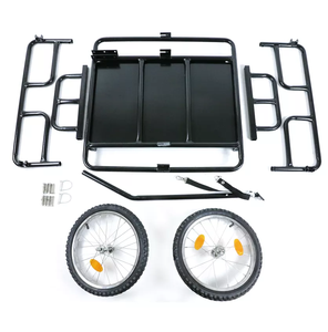 Carrello da Giardino Pieghevole in Acciaio con Ruote Tipo Carrozzina, Contenitore con Ruote per Spiaggia, Viaggi e Stoccaggio Attrezzi - Product Image 6