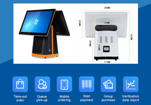 Sistema POS All-in-One per Desktop, Registratore <span class=keywords><strong>di</strong></span> Cassa <span class=keywords><strong>di</strong></span> Grado Commerciale, Sistema <span class=keywords><strong>di</strong></span> Fatturazione con Software Integrato, POS Touch Capacitivo Multi-touch - Product Image 5