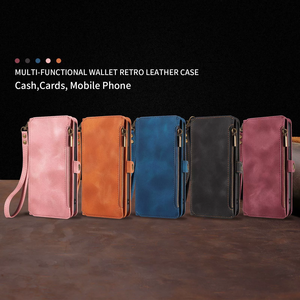 Sac à main en cuir de luxe avec lanière dragonne fermeture éclair portefeuille étui de téléphone pour <span class=keywords><strong>iphone</strong></span> 17 16 15 14 13 12 11 Pro Max <span class=keywords><strong>Xs</strong></span> 7 8 Plus - Product Image 6