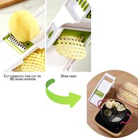 Nieuwe handmatige mandoline-snijder - verstelbare groente-/fruit-snijder voor courgettes, friet/wafels, julienne-snijder, rasp voor knoflook