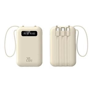Mini Banco de Energía de 20000mAh con Cables Integrados, Carga Rápida de 20W, Pantalla LED, Cargador de Batería Externo Portátil, Batería Externa - Product Image 6