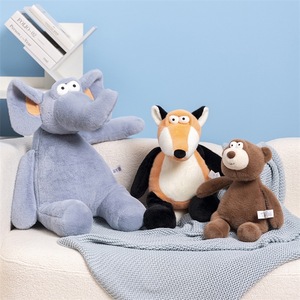 Venta al por Mayor de Fábrica, Muñecos de Peluche de la Serie Zoológica de 45-80 cm, Decoración de Dibujos Animados, Simulación de Zorro y Oso, Peluche de Animales - Product Image 5