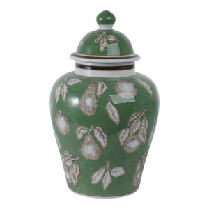 Vaso Decorativo in Ceramica con Design a Pera Verde per Soggiorno, Ufficio e Arredamento Casa - Product Image 3