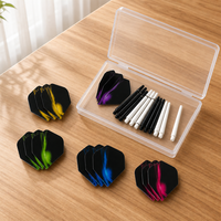 Kit de flights et de tiges de fléchettes avec 5 styles de flights, 4 styles de tiges et anneaux à ressort pour l'entretien des fléchettes, personnalisable OEM