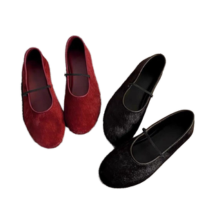 รองเท้าส้นเตี้ยทรงเหลี่ยม WY WS37 Princess Square Toe Mary Jane พื้นยาง สายรัดปรับได้ หัวเข็มขัด กันลื่น ระบายอากาศได้ดี น้ำหนักเบา สวยหรู - Product Image 4