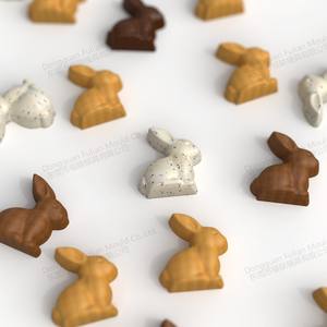Moules à bonbons en silicone de qualité alimentaire sans BPA, antiadhésifs, en forme de lapin, mini, compatibles lave-vaisselle et four, design mignon pour bonbons et chocolats - Product Image 4