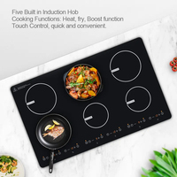 Cuisinière à gaz In-Smart WM-05, 6 brûleurs, commande tactile, design fin, 2200W, 220V, garantie 1 an, meilleur prix, export, fabrication sur mesure