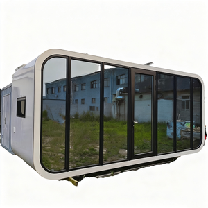 Système de maison intelligente de 40 pieds pour stations de villégiature en plein air, maison en verre préfabriquée, structure en acier, hôtel, appartement, capsule moderne de luxe, maison conteneur - Product Image 4