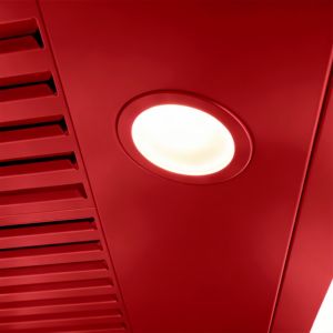 Chimenea Inteligente de Pared de 36 Pulgadas, Control Remoto, 3 Velocidades, Luces LED, Filtro de Deflector en Acero Inoxidable Rojo - Product Image 4