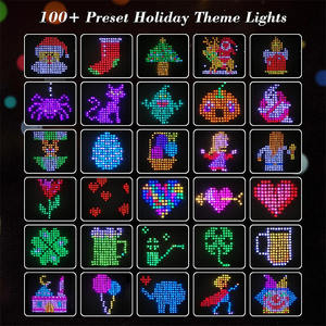 Luces Inteligentes RGB para Cortinas y Ventanas, 400 LED, Luces de Cadena Programables con Patrones y Texto, Guirnalda de Luces Decorativas para Navidad - Product Image 2