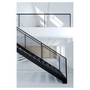 Prima Euro Style Interior Straight Staircase <strong>White</strong> Powder Coated Steel Beam Beech <strong>Wood</strong> <strong>Steps</strong> Stairs for Home - Product Image 3