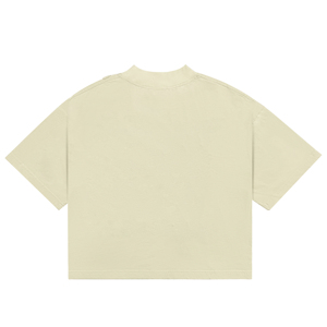 เสื้อยืดคอกลมแขนสั้นทรงโอเวอร์ไซส์สำหรับผู้ชาย สีกากี ผ้าฝ้าย ล้างสีแบบแอซิดวอช ตัดเย็บแบบครอป ประดับด้วยหินตกแต่ง พิมพ์ลาย DTG ตามสั่ง สำหรับขายส่ง - Product Image 2