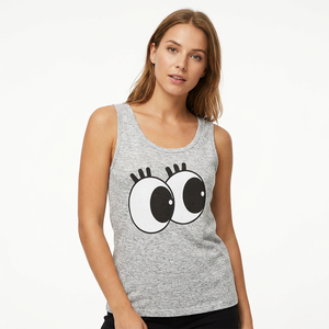 Plus Size Logo Tie Dye Sequined Embroidery Feathers Button Breathable Cotton Kids Tank <b>Top</b> Teenagers Moto - Product Image 1
