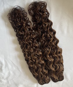 ผมต่อแบบลอนลึกสีไฮไลท์พร้อมเชือกผูกผม รุ่น P4/27 ผมมนุษย์แท้แบบลอนลึก ตัวอย่าง - Product Image 6