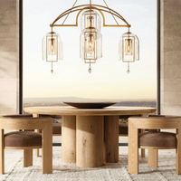 Table à manger ronde en bois massif de qualité supérieure, avec base cylindrique en bois durable, pour appartement, villa, maison, hôtel et restaurant