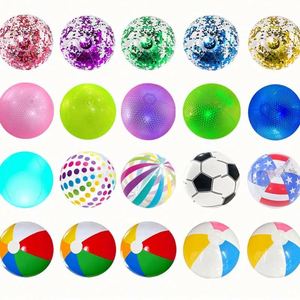 Ballon de plage gonflable personnalisé avec logo, PVC, six couleurs, pour la plage, le jeu aquatique, les fêtes à la piscine, jouet de plage Hawaï - Product Image 3