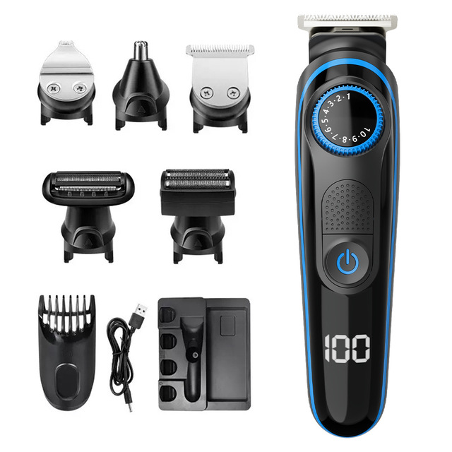 New Exclusive 5-in-1 Multi-functional Electric Hair Trimmer Adjustable Length Hair Cutter Nose & Body Hair Use for Home Use
