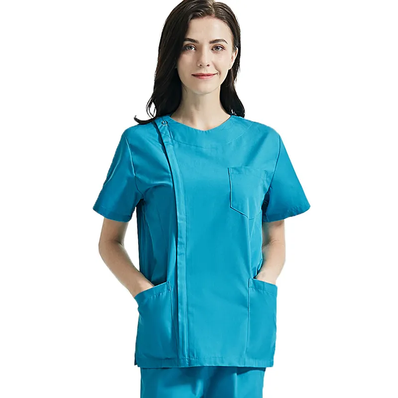 Uniformes d'hôpital vêtements d'infirmière hauts à manches courtes + pantalons uniformes blouses médicales Offre Spéciale