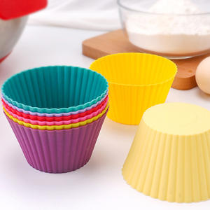 Moule à muffins en silicone écologique Orealmi <span class=keywords><strong>MC</strong></span>-9cm, doublures rondes pour cupcakes avec sac OPP pour gâteaux et desserts, ustensiles de pâtisserie à domicile - Product Image 1