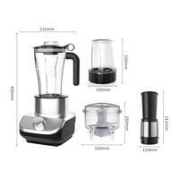 HappyPartner mini broyeur à glace individuel à main 4 en 1 centrifugeuses fraîches et mixeur jus de glace commercial à usage intensif