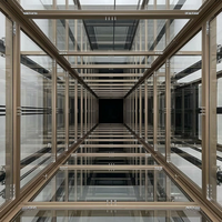 Ascenseur pour hôtel, villa moderne et appartement (cadre métallique) Modèle 75*35 Garantie 1 an Conception 3D