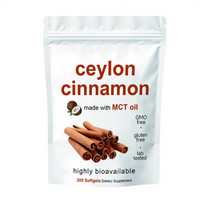 Gélules de cannelle de Ceylan OEM très vendues, à base d'huile MCT, pour complément alimentaire