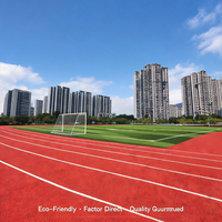 Piste de course en caoutchouc in situ pour complexe sportif, résistante aux UV, toutes saisons, coût au mètre carré pour les clubs sportifs sud-américains