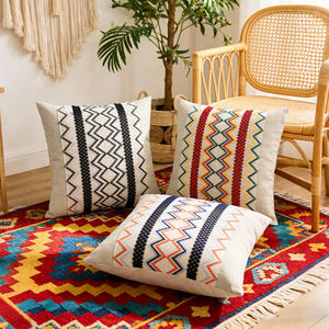 Funda de Cojín Decorativa para Sofá con Cremallera, Estilo Nórdico a Rayas, Etiqueta Personalizada al por Mayor, MOQ Bajo, Lavable - Product Image 1