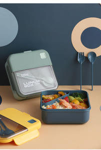 Bpa Gratis Pp Lunchbox <span class=keywords><strong>2</strong></span> Compartiment Lunchbox - Product Image 3