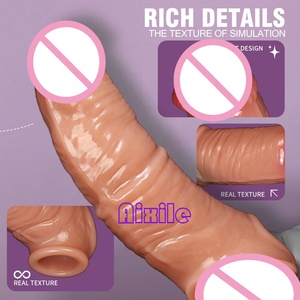 Manchon réaliste en silicone pour pénis, extenseur <span class=keywords><strong>de</strong></span> pénis, gaine pour pénis, jouet pour adultes, manchon d'extension pour hommes, jouets sexuels pour hommes et couples - Product Image 5
