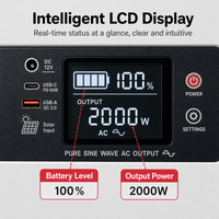 Générateur solaire de stockage d'énergie, batterie lithium-ion LiFePO4, station d'alimentation domestique et automobile avec panneau solaire et kits d'éclairage LED