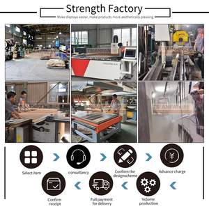 Tsianfan tùy chỉnh showroom slab trượt gạch đá cẩm thạch hiển thị giá đá cẩm thạch hiển thị giá đá tủ trưng bày - Product Image 5