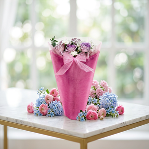 Manicotti <span class=keywords><strong>in</strong></span> <span class=keywords><strong>Organza</strong></span> Non Tessuta Riciclabile con Stampa per Bouquet di Fiori Freschi, Uso <span class=keywords><strong>in</strong></span> Supermercato - Product Image 6