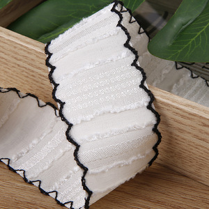 Bricolage fait à la main pince à cheveux à chevrons motif <span class=keywords><strong>de</strong></span> vague ruban Polyester coton bord tissu pour vêtements chapeaux chaussures sangle - Product Image 6
