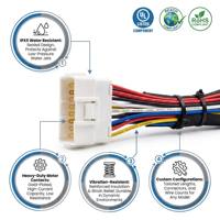 Selubung Kabel Mesin Cuci Solvet Heavy Duty Braided Sleeving Multi Pin Tembaga Murni Tahan Air IP67 untuk Kustom