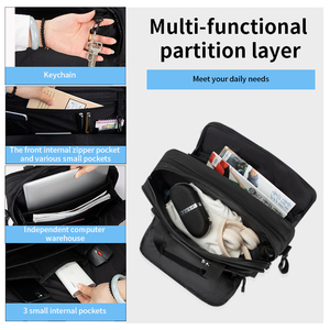 Elegante bolso para ordenador portátil maletín 17,3 funda para ordenador portátil para hombres bolso de hombro de oficina para el trabajo viaje de negocios Cconvertive mochila para ordenador portátil - Product Image 2
